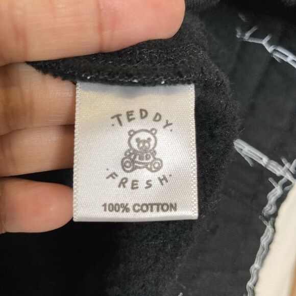 Teddy Fresh Barbed Wire Hoodie Men’s L 2020 Black Sweatshirt All Over Print Logo - Picture 9 of 12